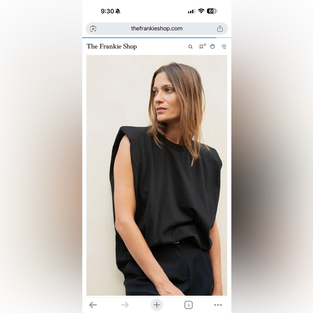 COPY - Frankie shop shoulder pad, shirt black
